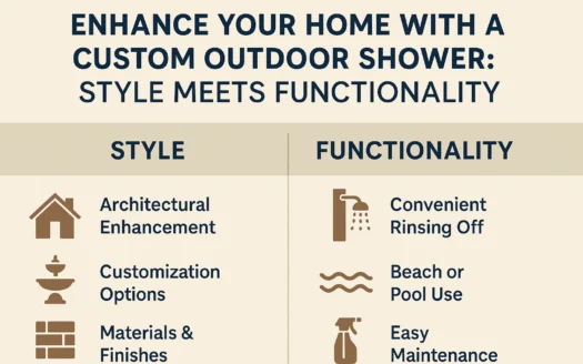 Custom Outdoor Shower infographic