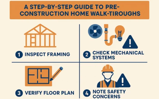 Pre-Construction Walk-Through Guide infographic