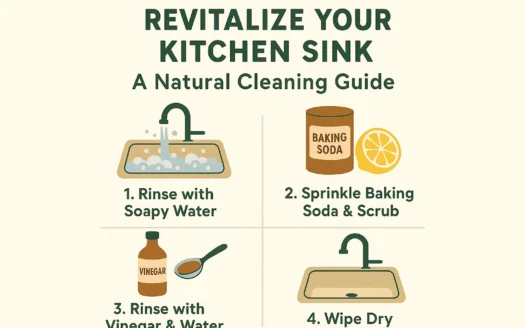 Natural Sink Cleaning Guide infographic