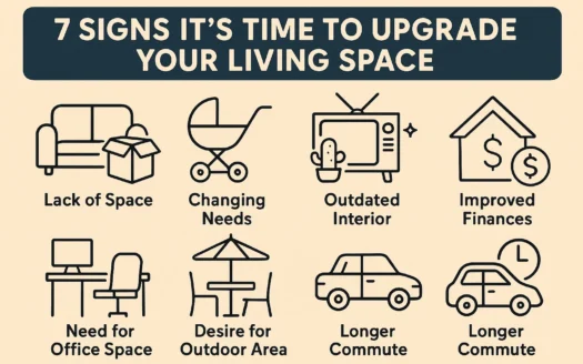 Upgrade Living Space Signs infographic