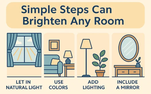 Room Brightening Tips infographic
