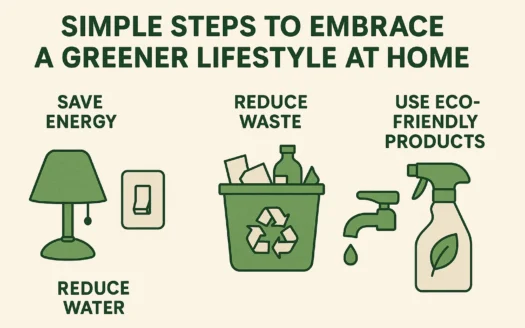 Greener Lifestyle Tips infographic