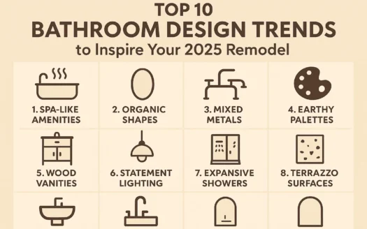 2025 Bathroom Design Trends infographic