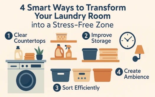 Stress-Free Laundry Zone infographic