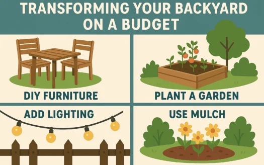 Budget Backyard Ideas infographic