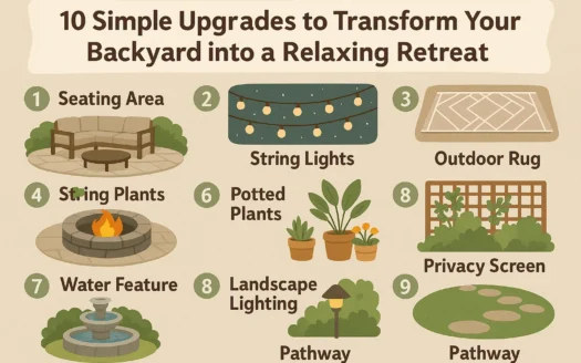 Backyard Retreat Upgrades infographic