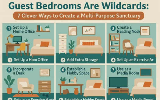 Multi-Purpose Bedroom Ideas infographic