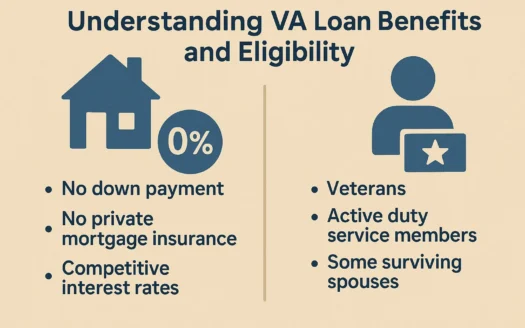 VA Loan Benefits Chart infographic