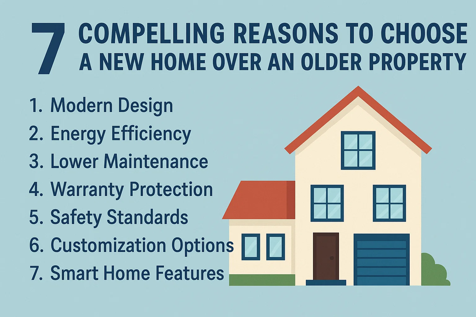 Benefits of New Homes infographic