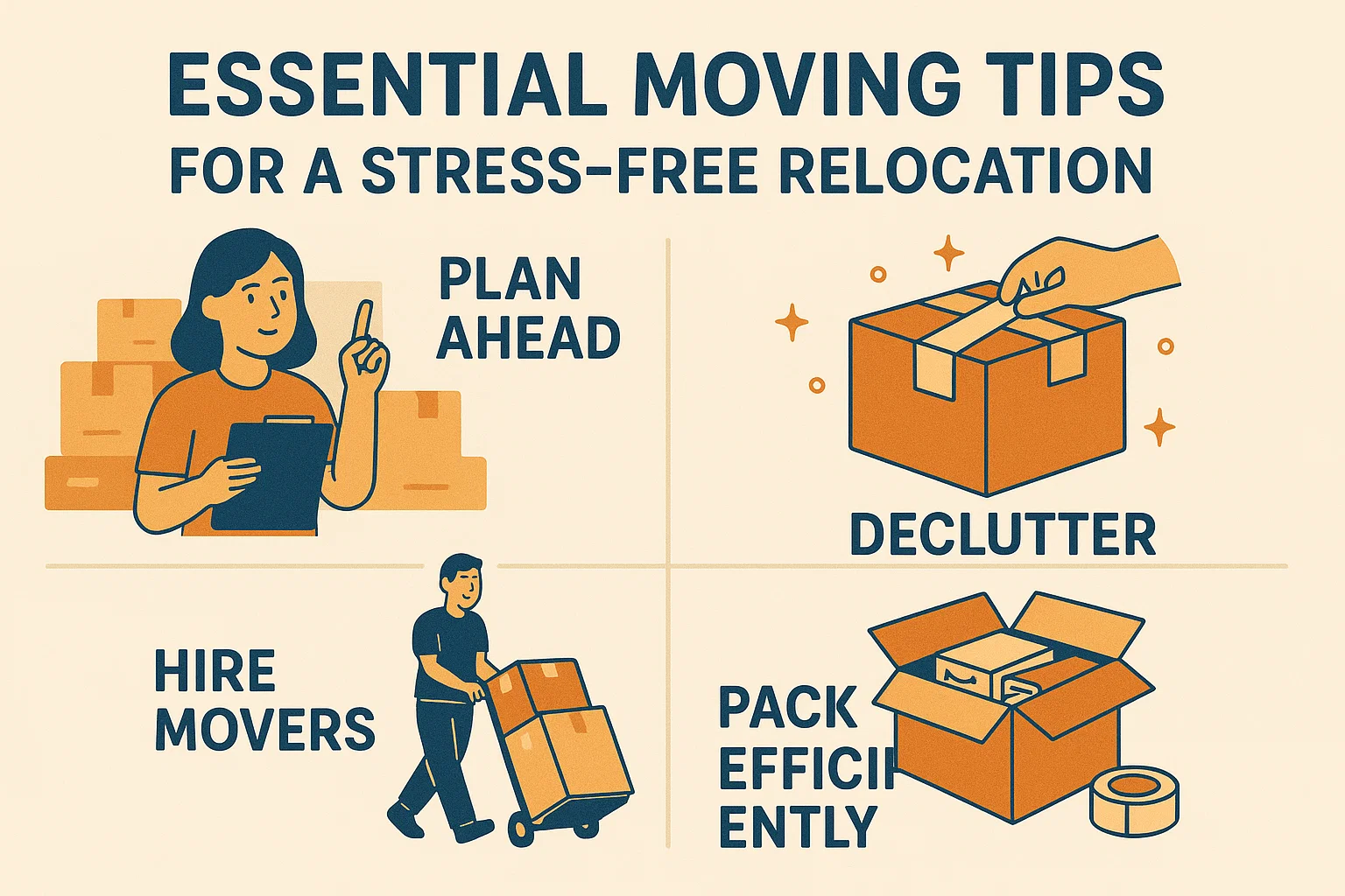 Stress-Free Moving Tips infographic