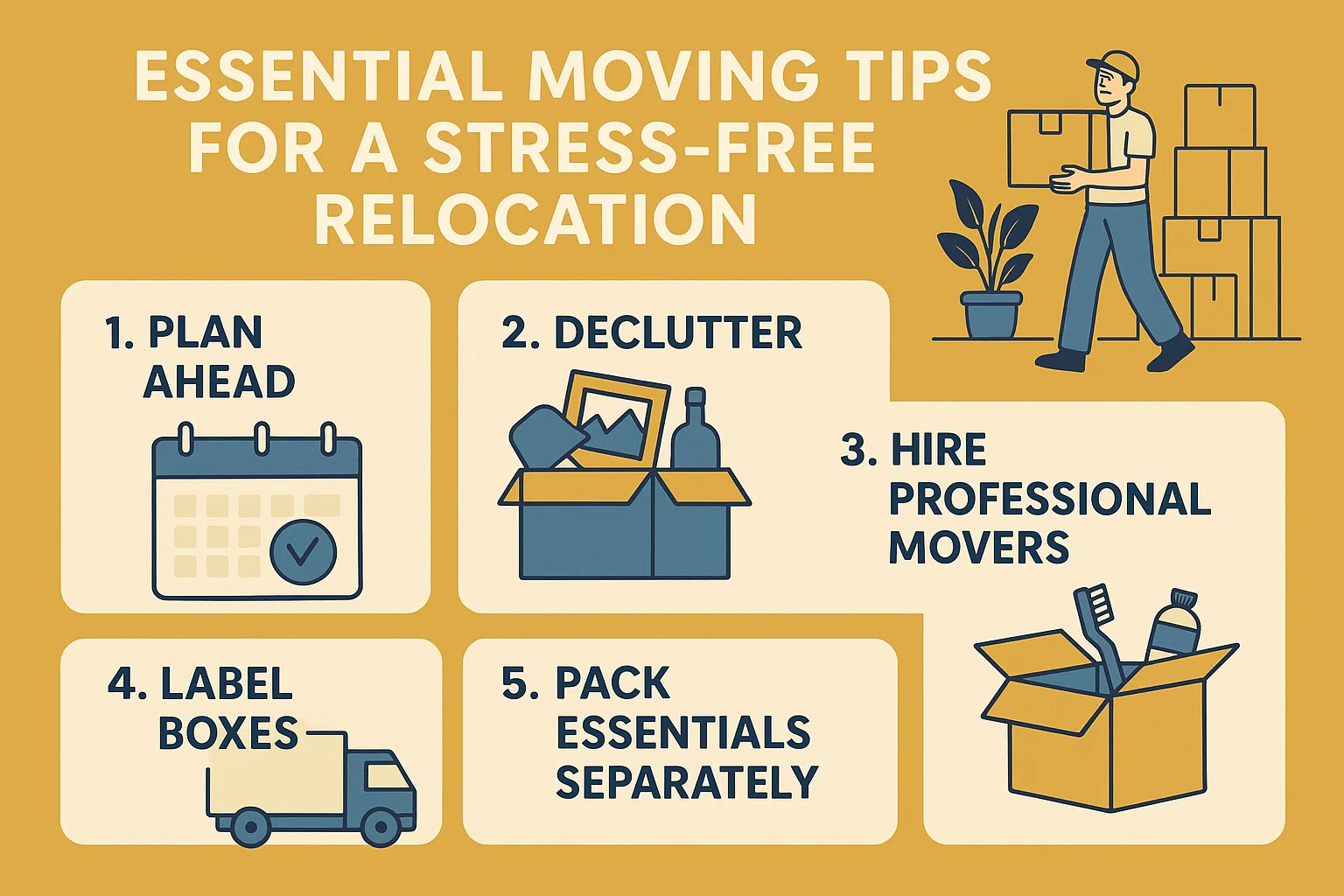 Stress-Free Moving Tips infographic