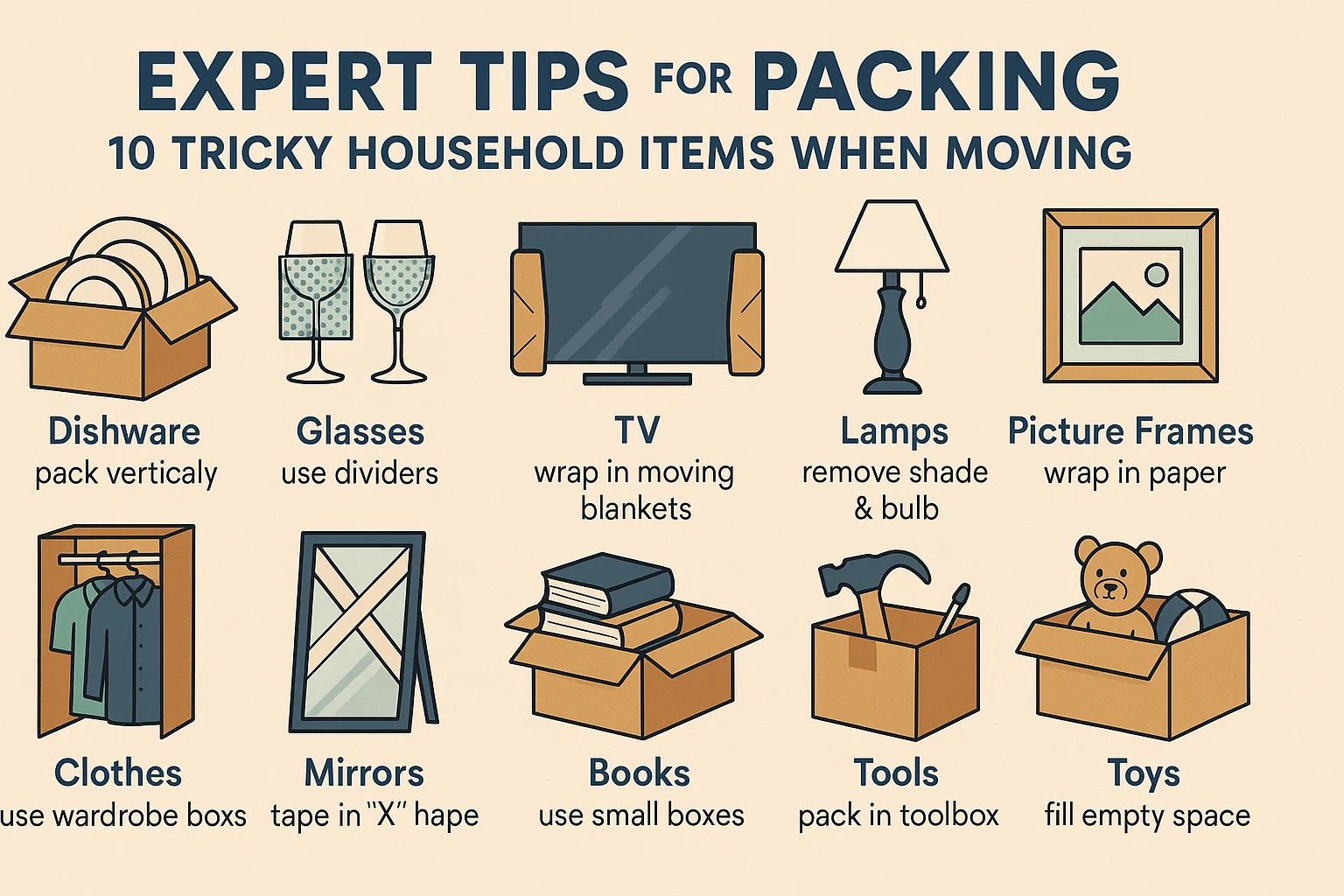 Packing Tips Infographic infographic
