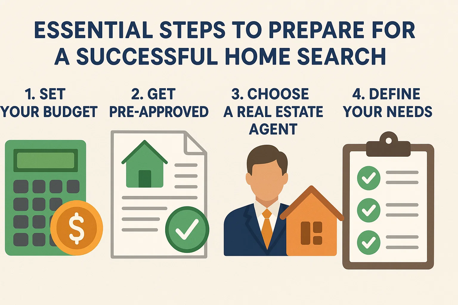 Home Search Preparation Essentials infographic