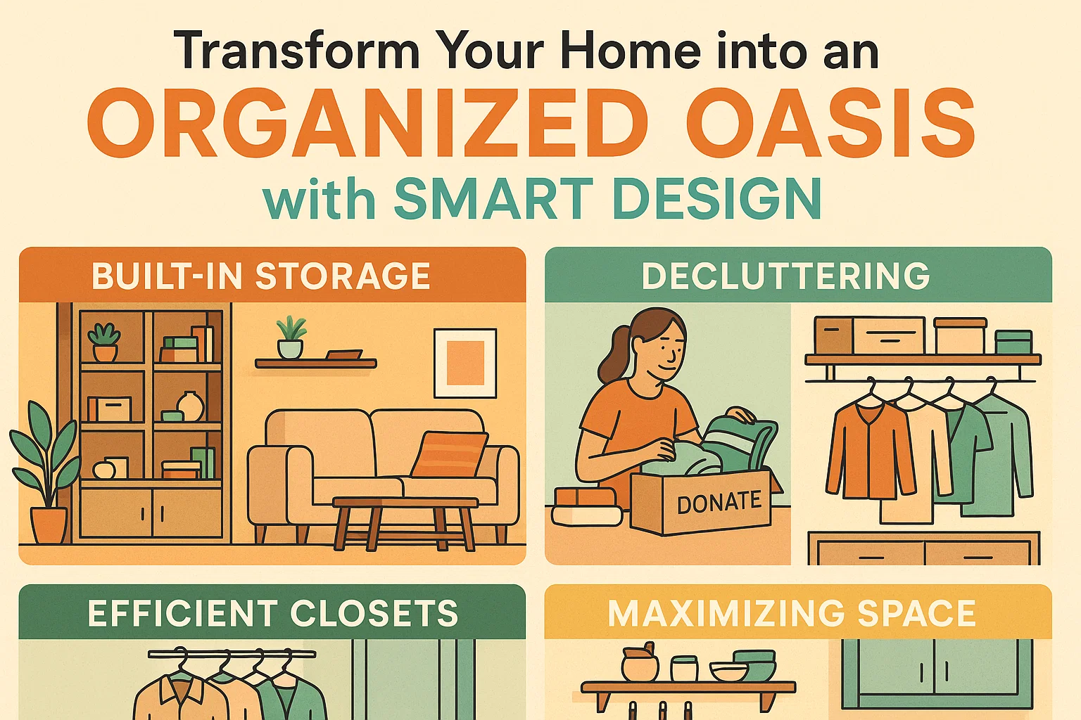 Organized Home Design infographic