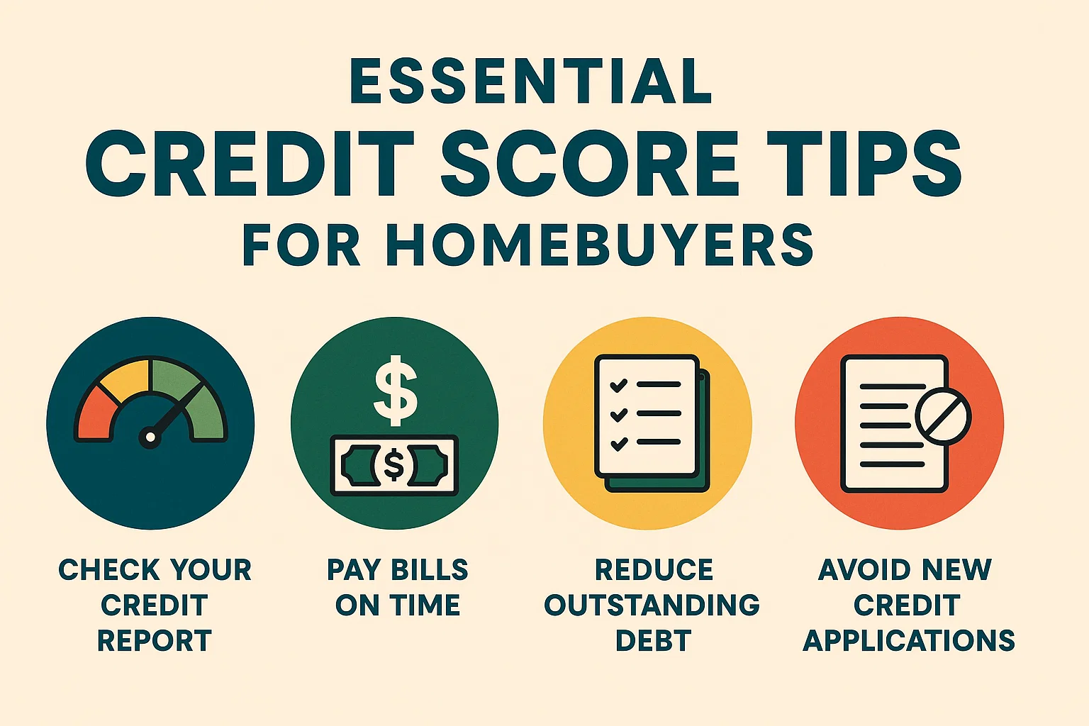 Credit Tips for Homebuyers infographic