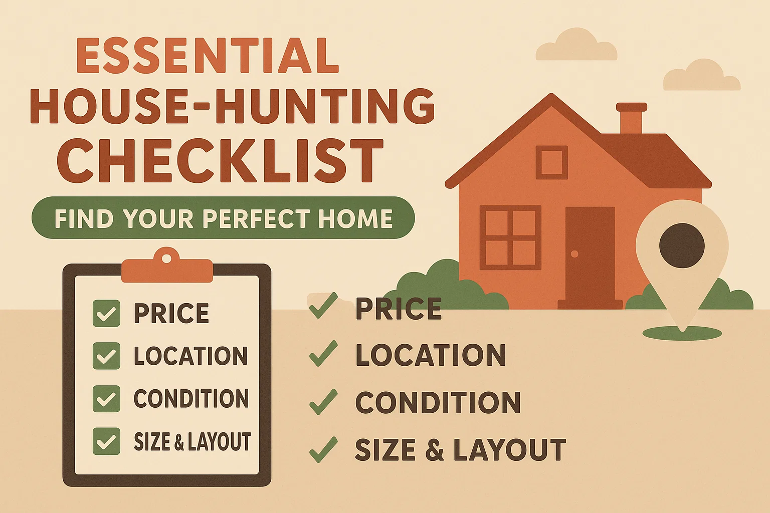 House-Hunting Checklist Guide infographic