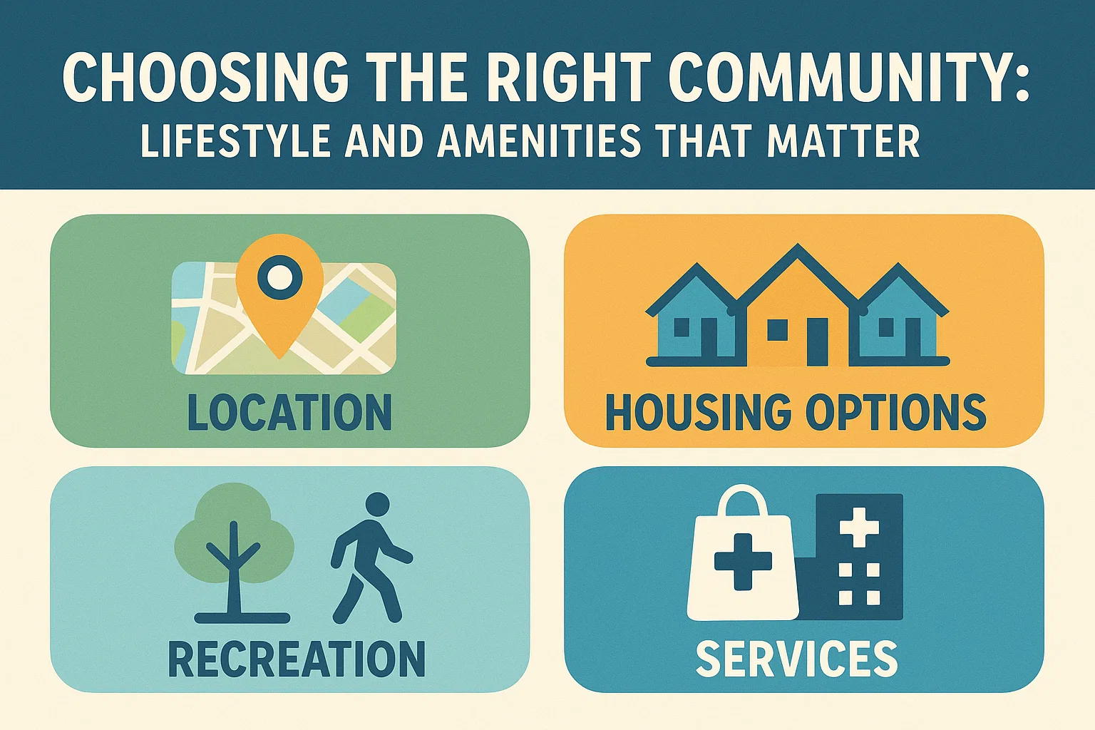 Choosing Community Amenities infographic