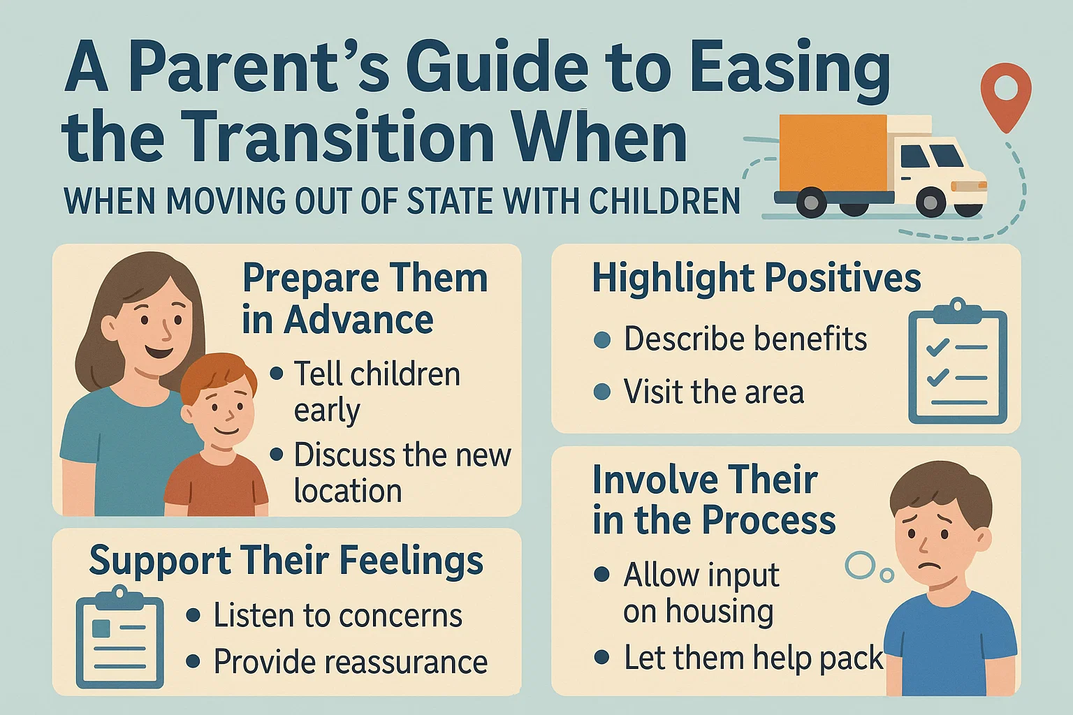 Transition Tips for Families infographic