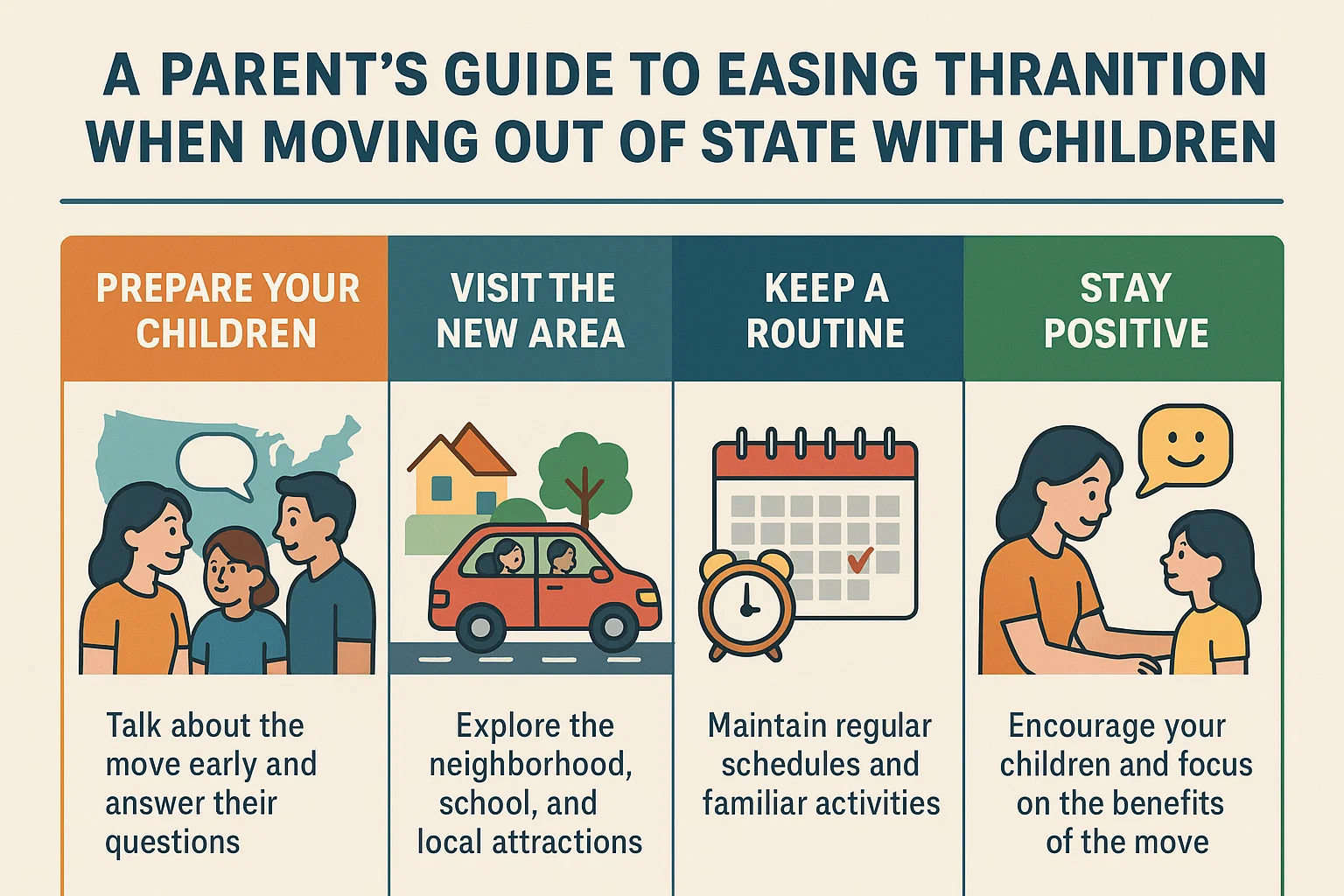 Transition Tips for Families infographic
