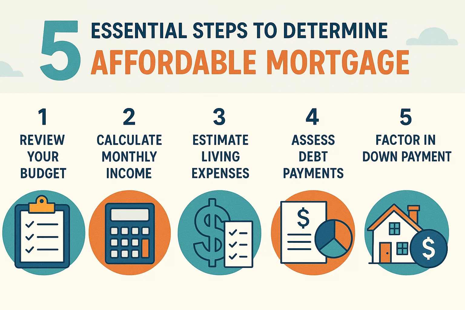 Affordable Mortgage Steps infographic