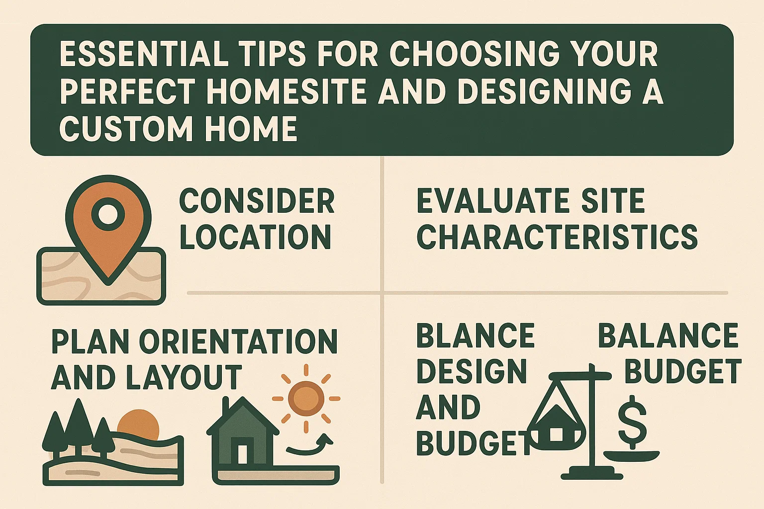 Custom Home Design Tips infographic