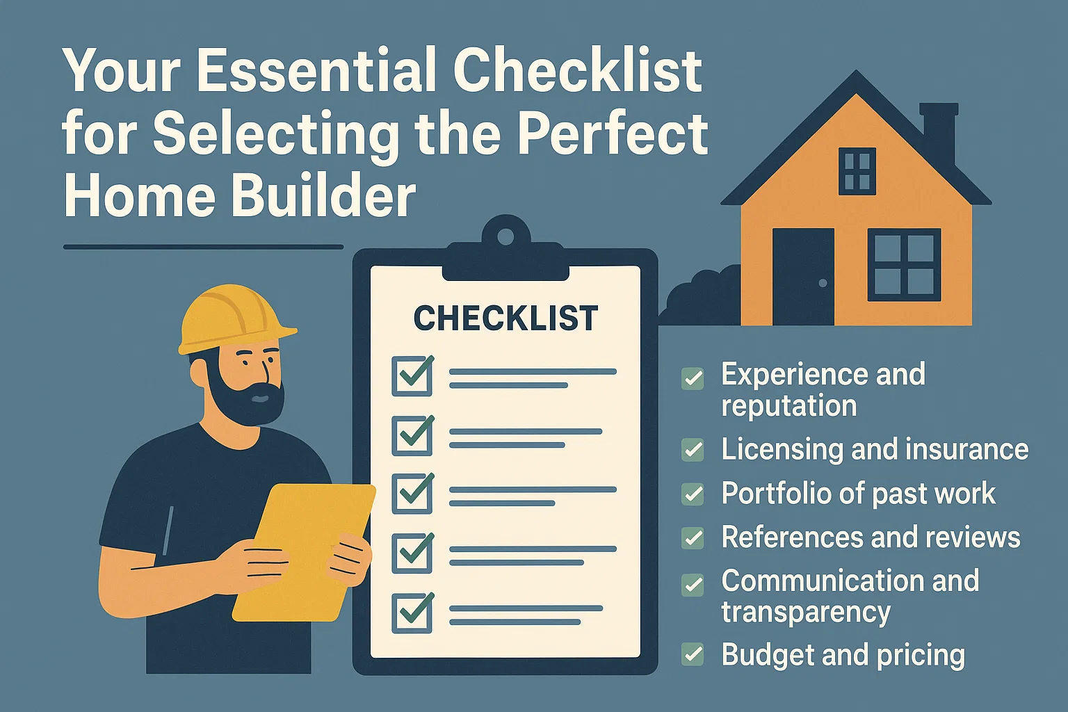Home Builder Checklist infographic