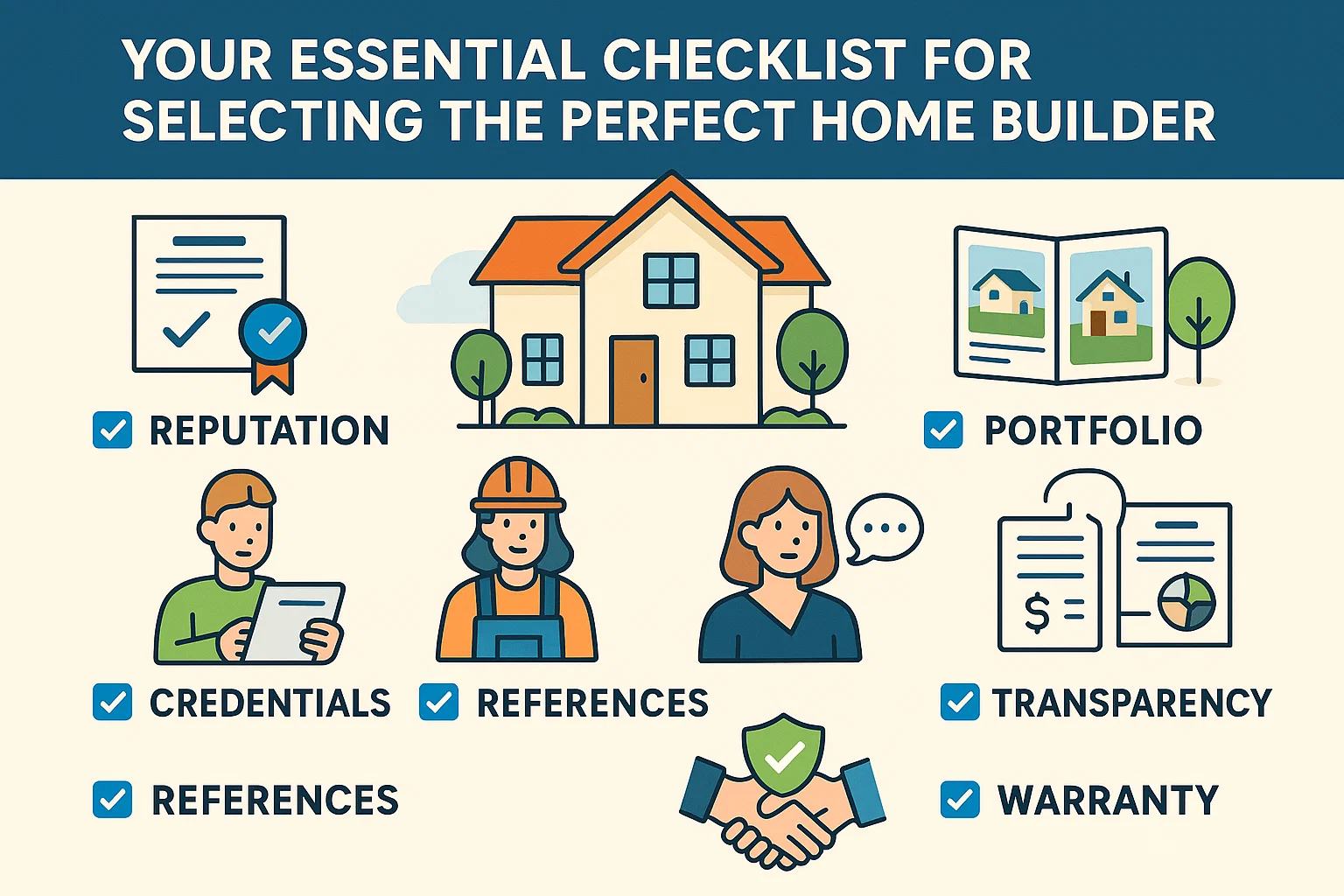 Home Builder Checklist infographic