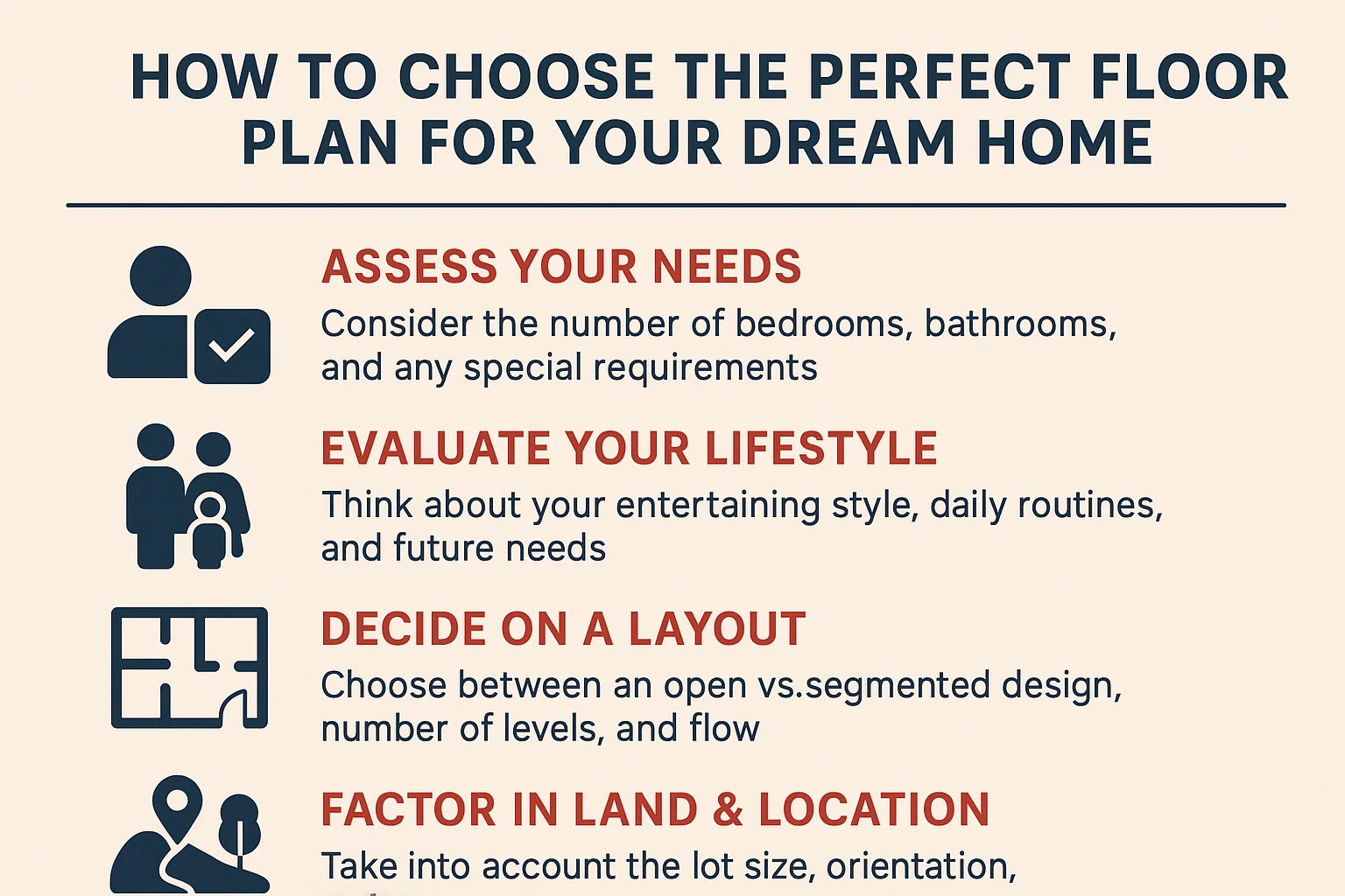 Choosing Ideal Home Layout infographic