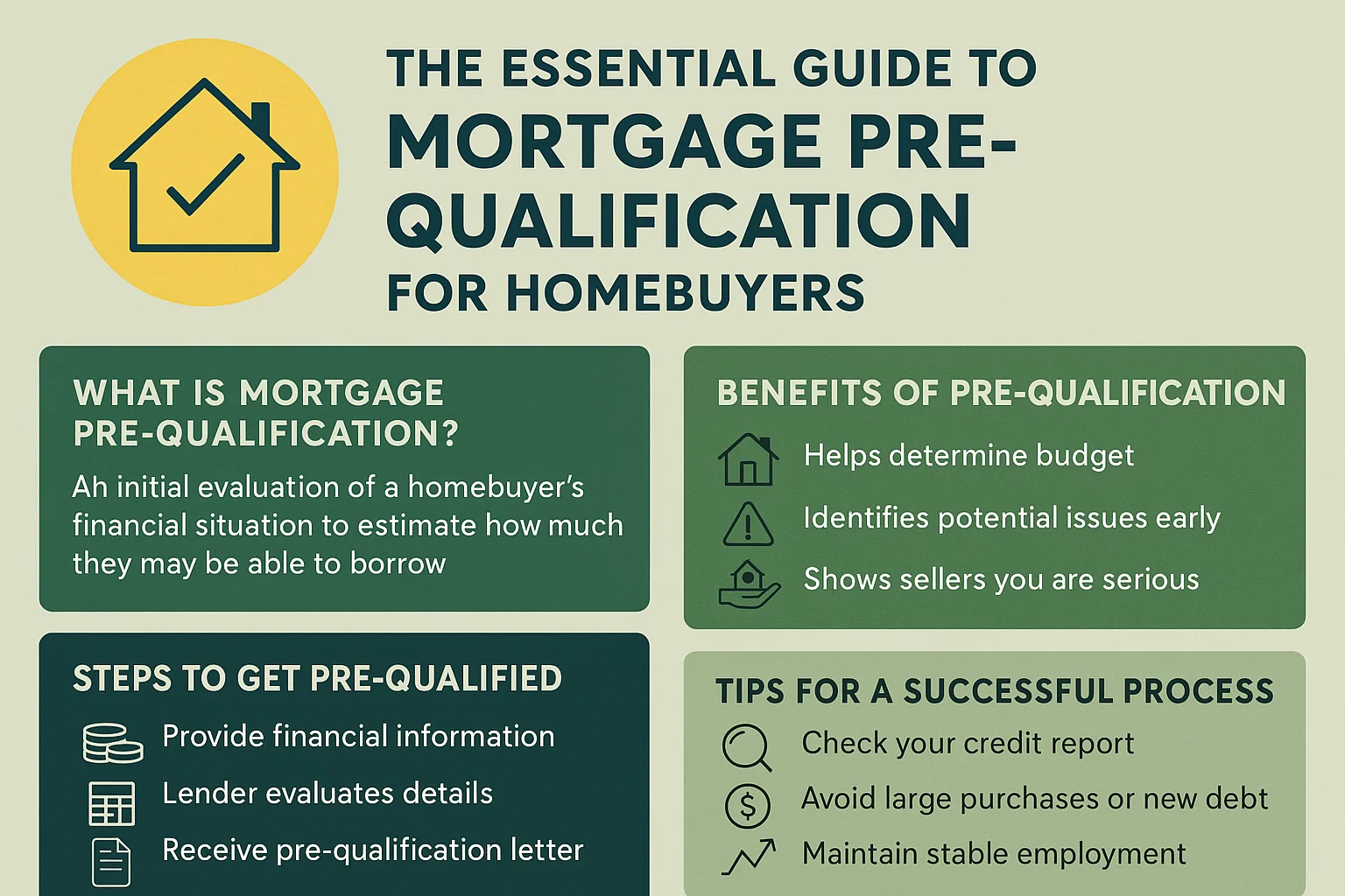 Mortgage Pre-Qualification Guide infographic