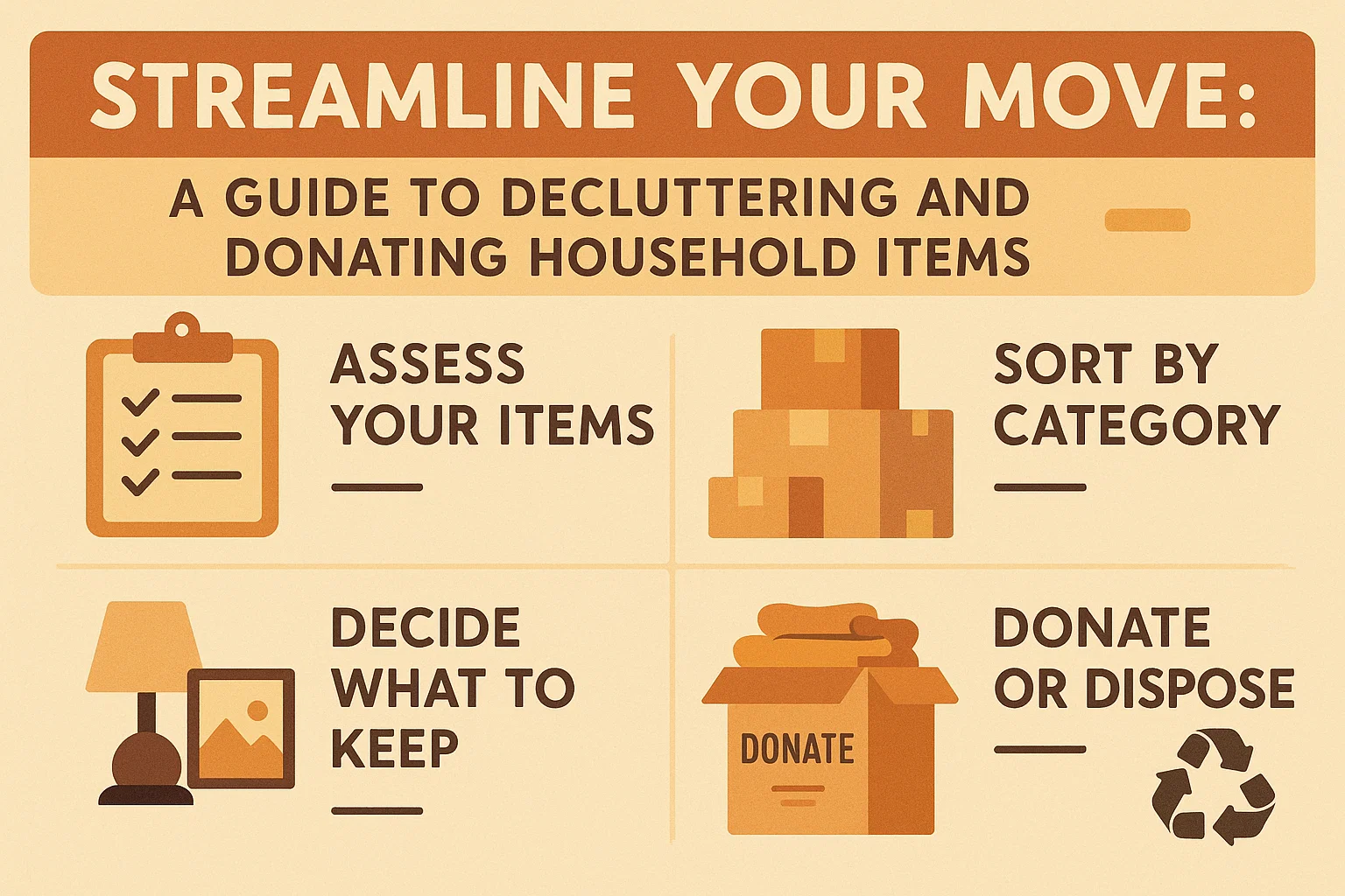 Declutter and Donate Guide infographic