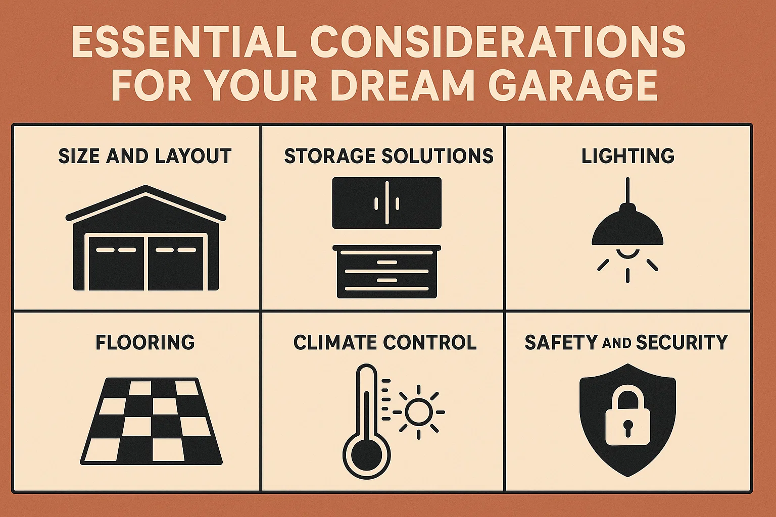 Dream Garage Essentials infographic