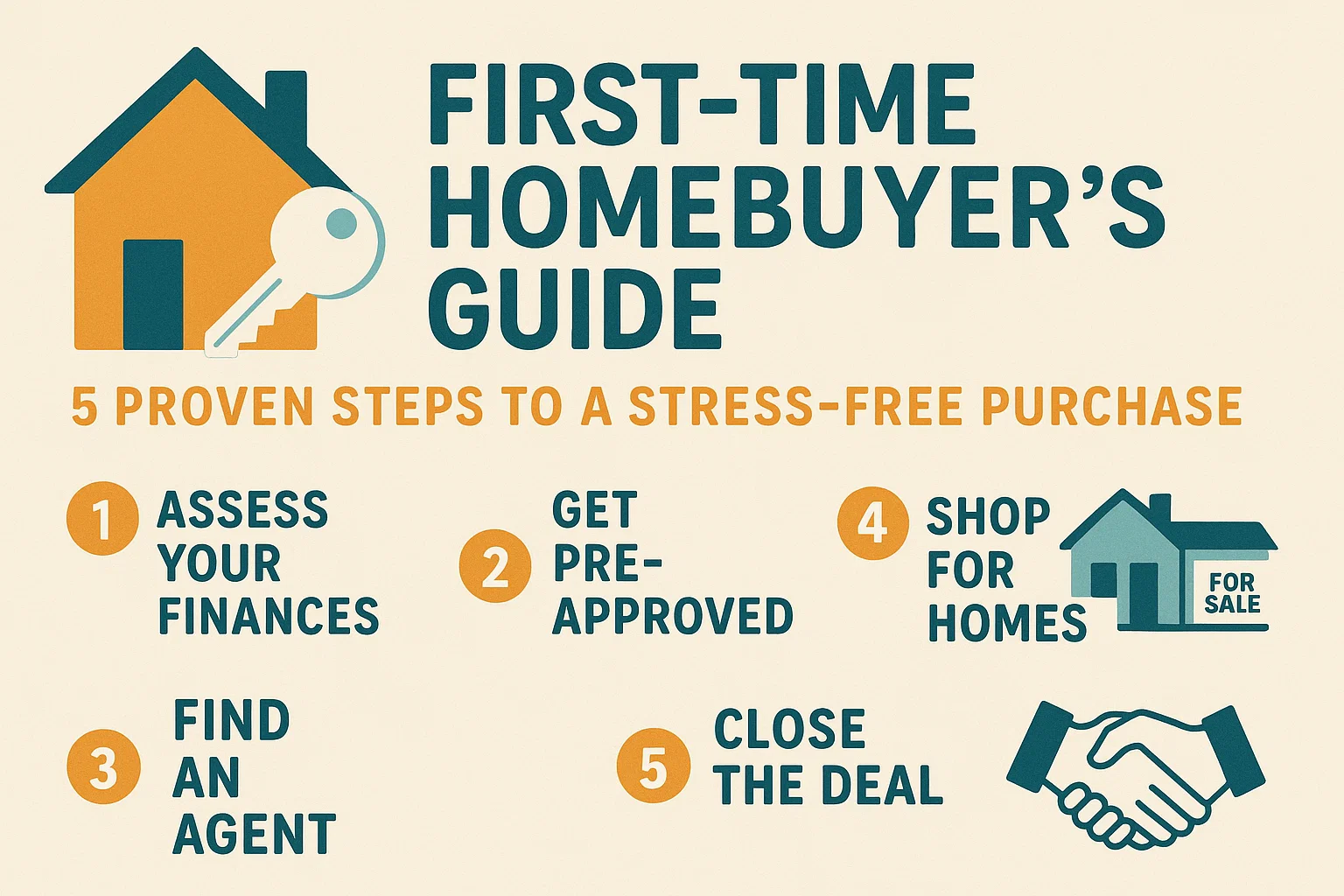 Stress-Free Homebuying Steps infographic