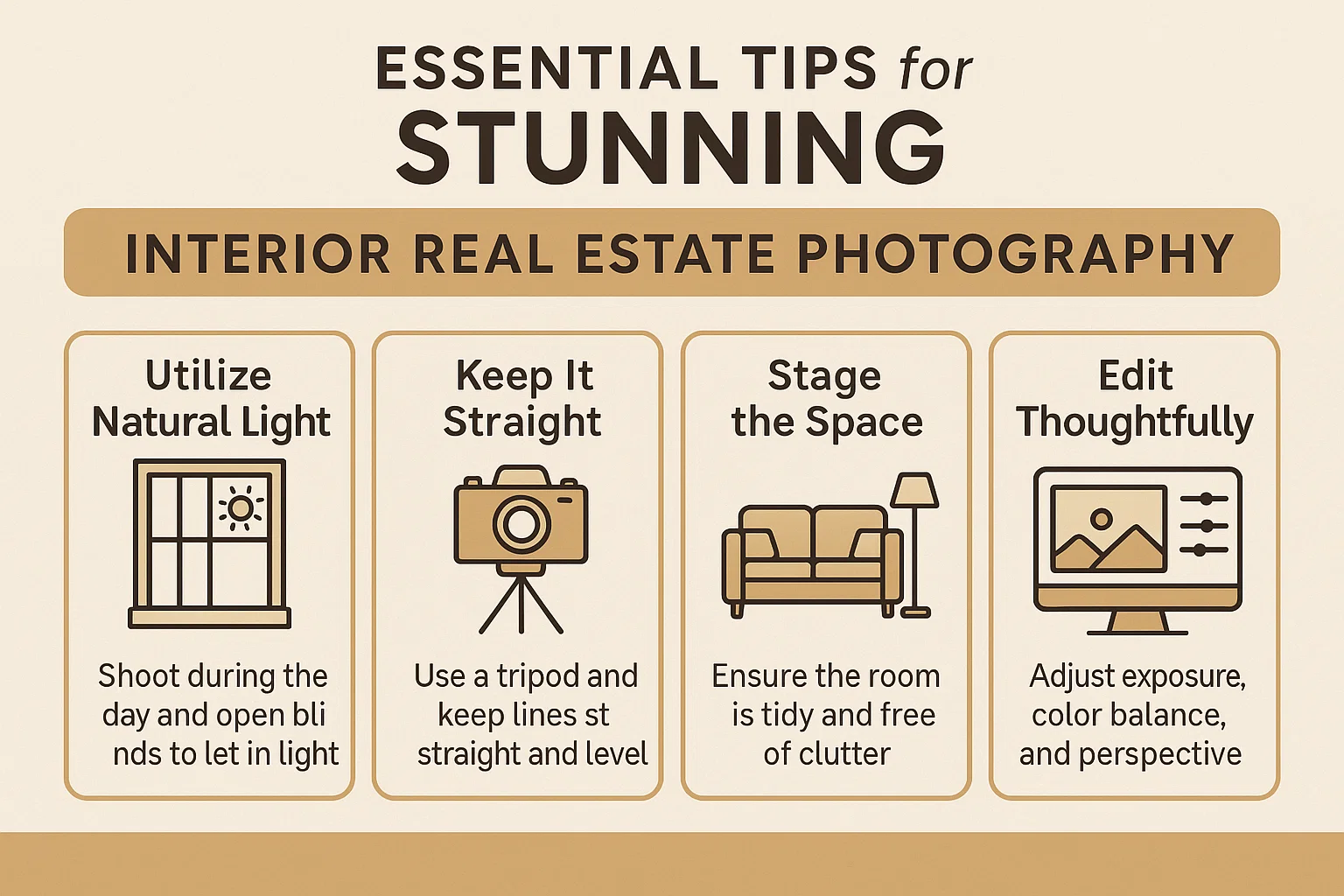 Interior Photography Tips infographic