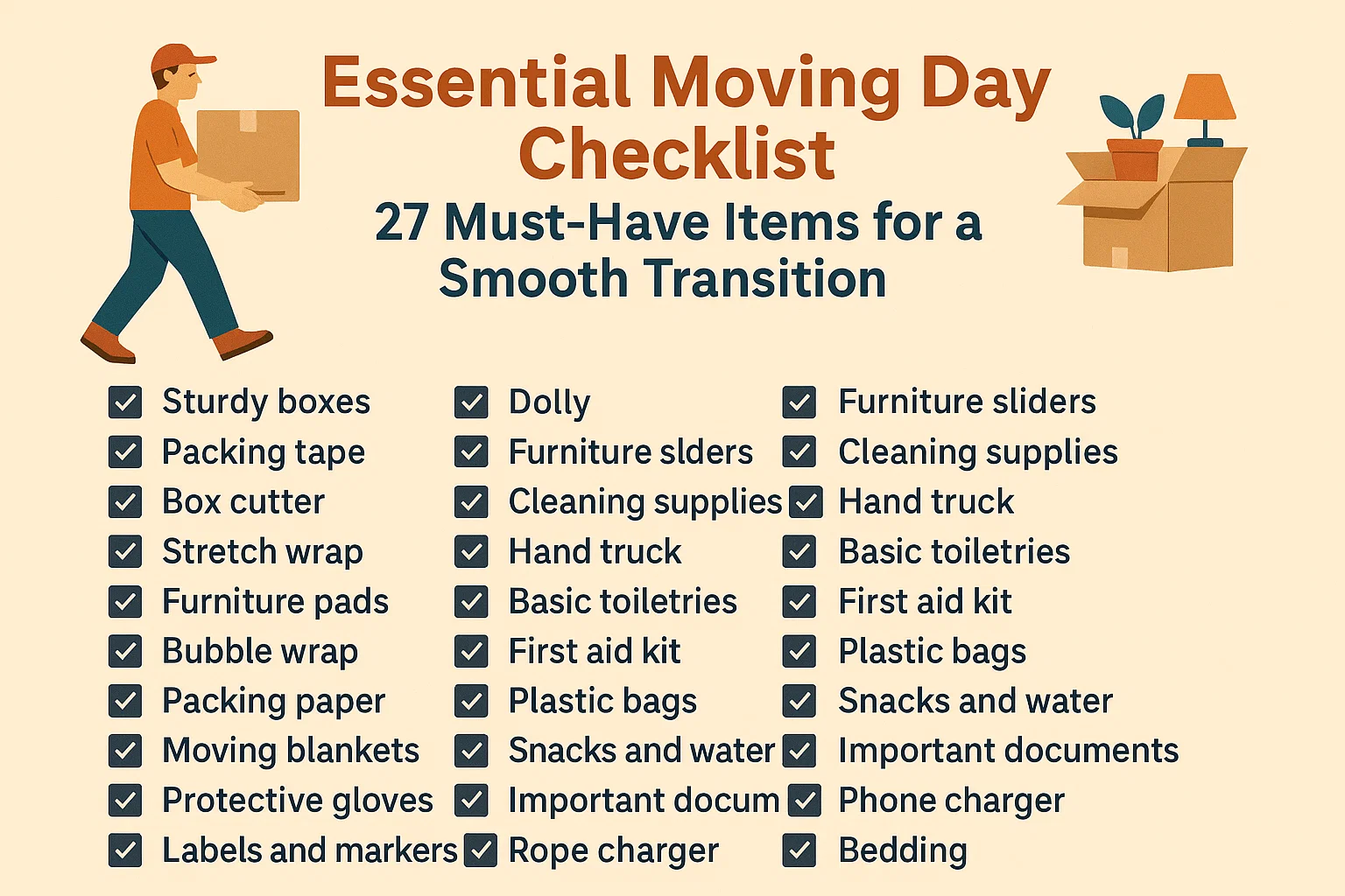 Moving Day Essentials infographic