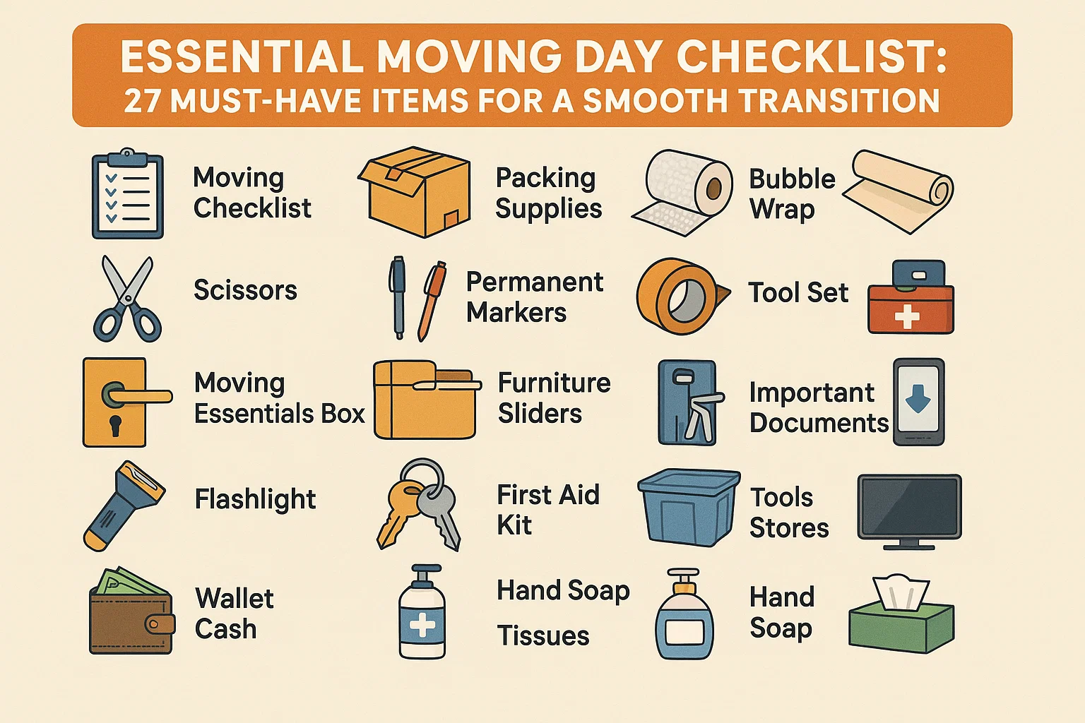 Moving Day Essentials infographic