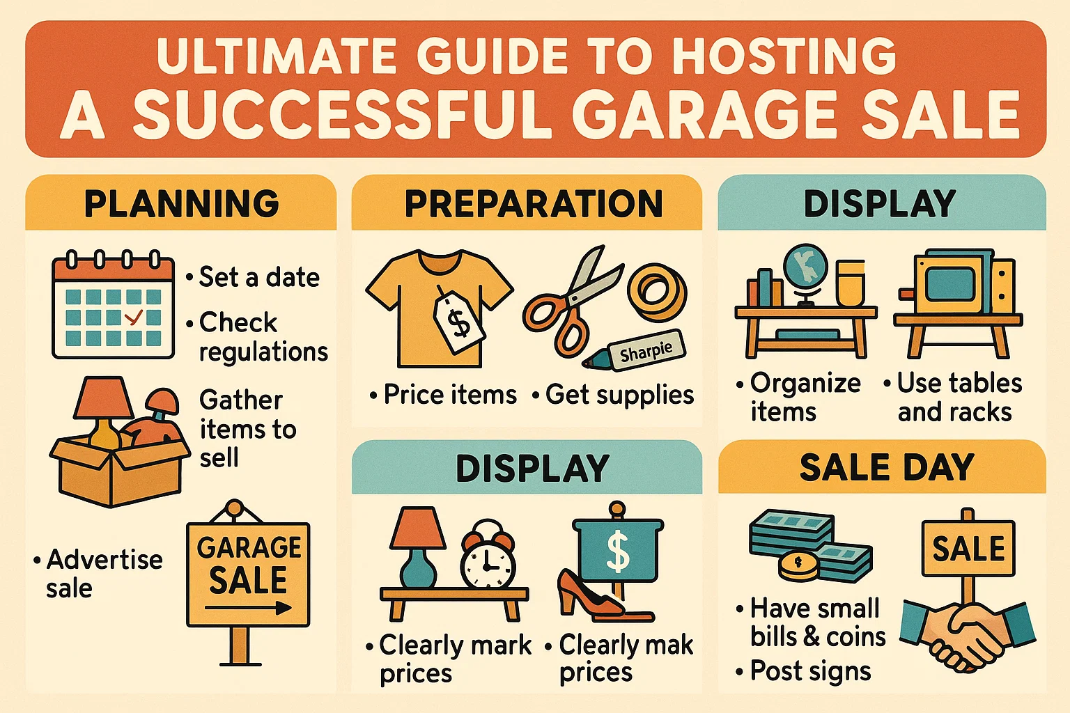 Garage Sale Success Guide infographic