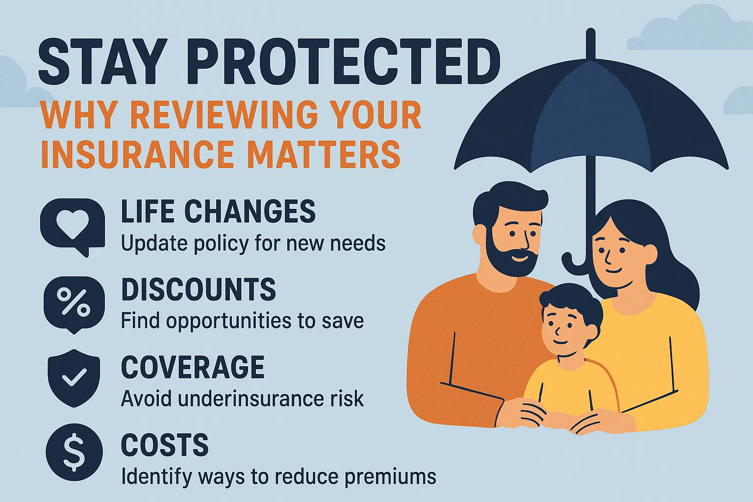 Insurance Review Benefits infographic