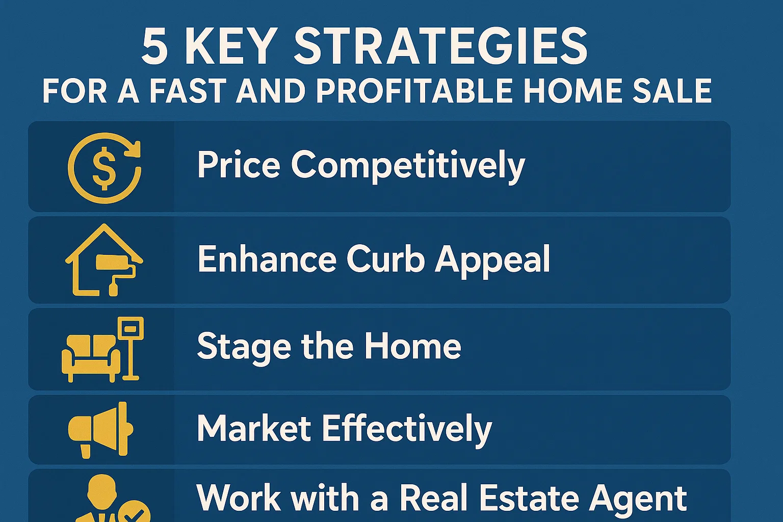 Profitable Home Sale Strategies infographic