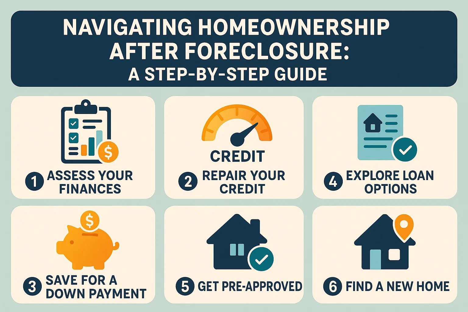 Homeownership Guide After Foreclosure infographic