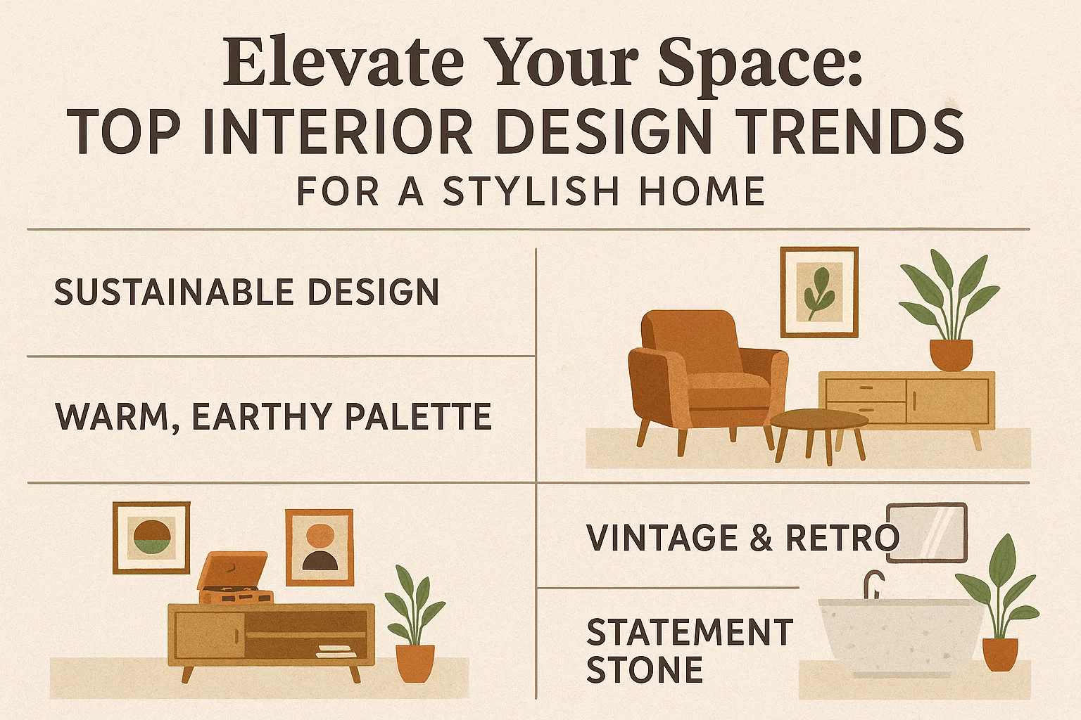 Trendy Interior Design infographic