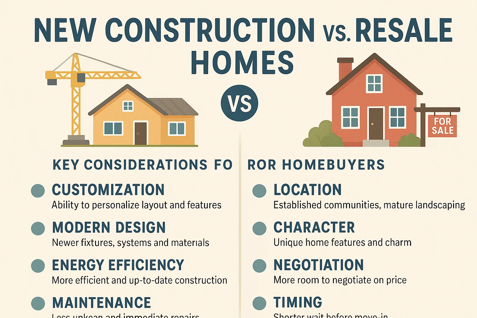 Homebuying: New vs. Resale infographic