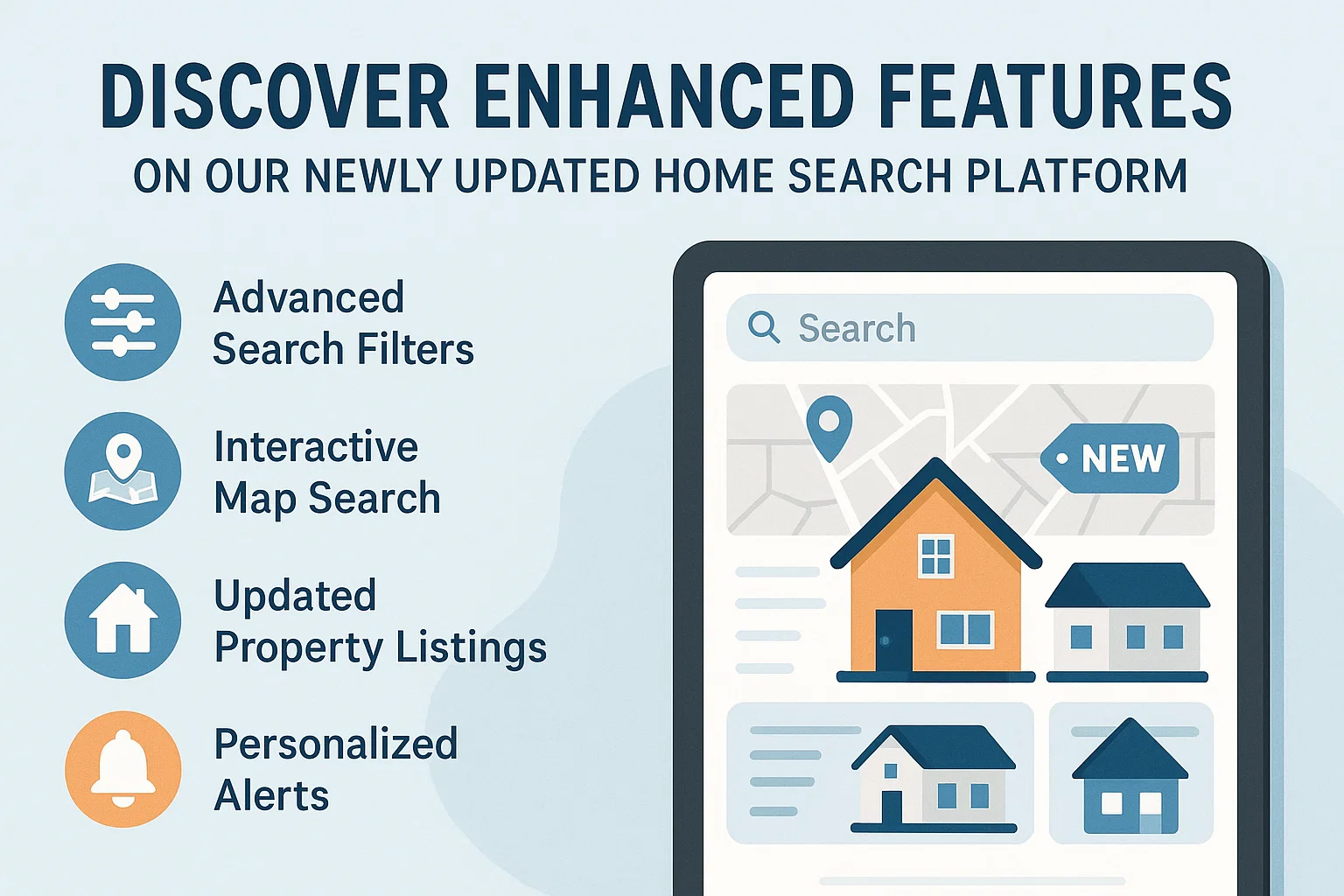 Updated Home Search Features infographic