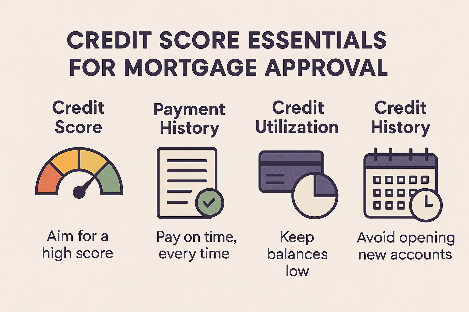 Mortgage Credit Tips infographic