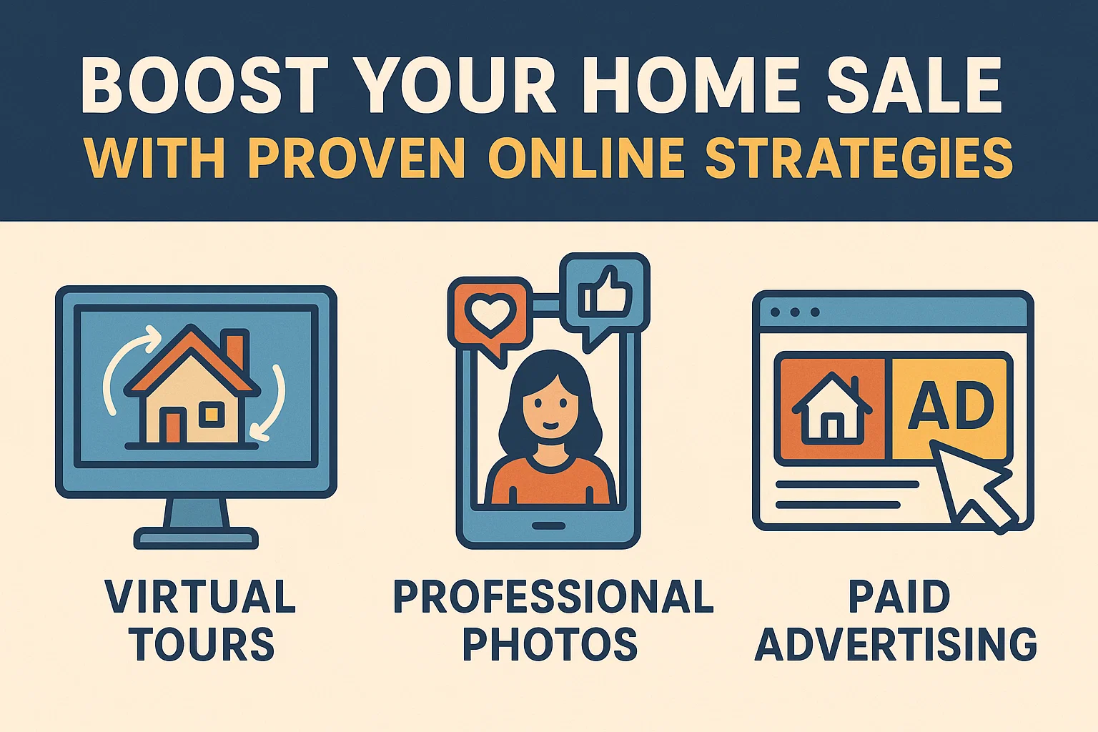 Online Home Selling Strategies infographic
