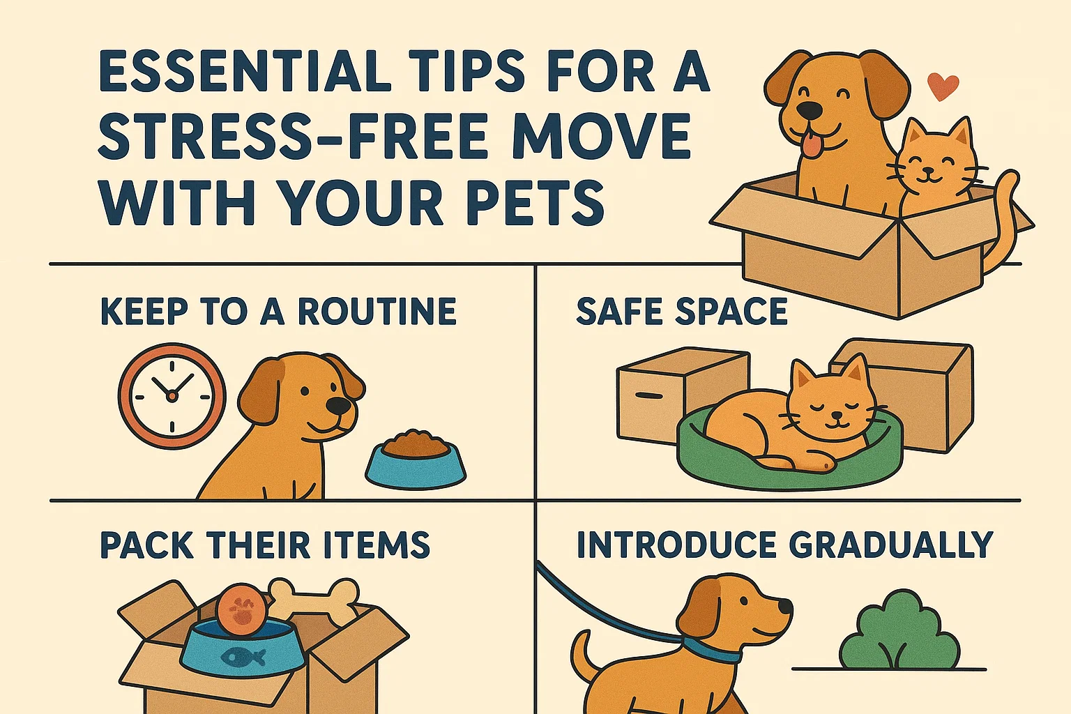 Stress-Free Pet Moving infographic