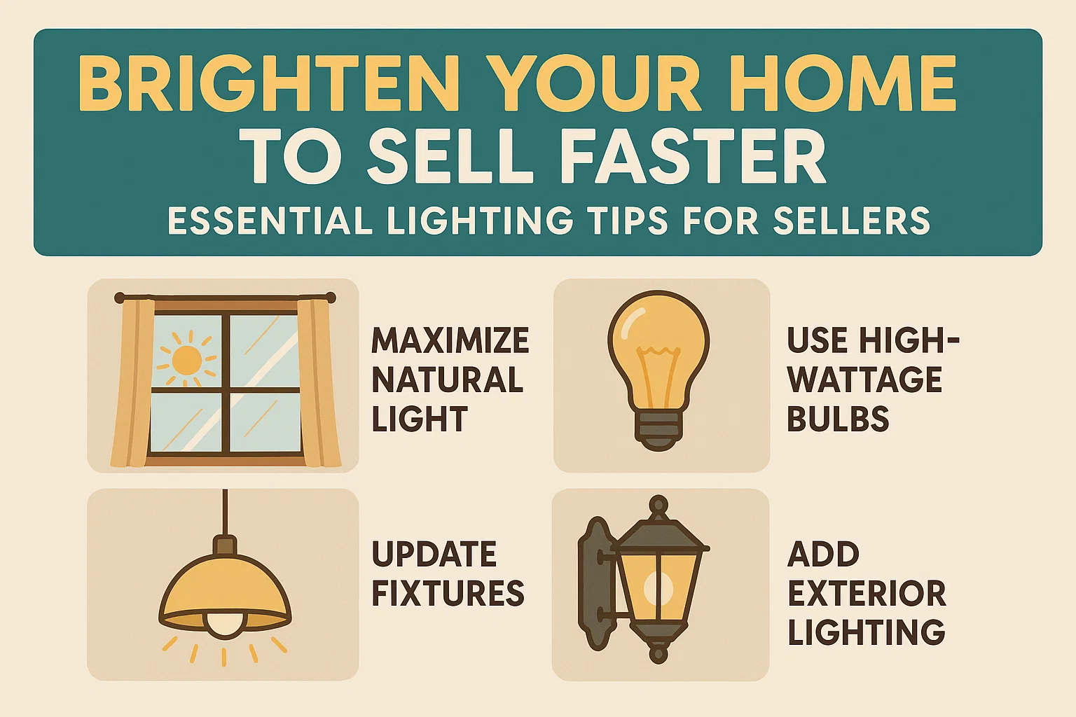 Home Selling Lighting Tips infographic