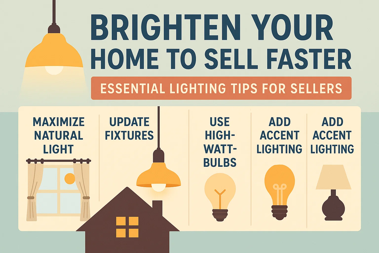 Home Selling Lighting Tips infographic