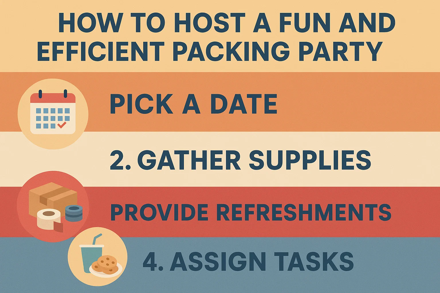 Efficient Packing Party Tips infographic