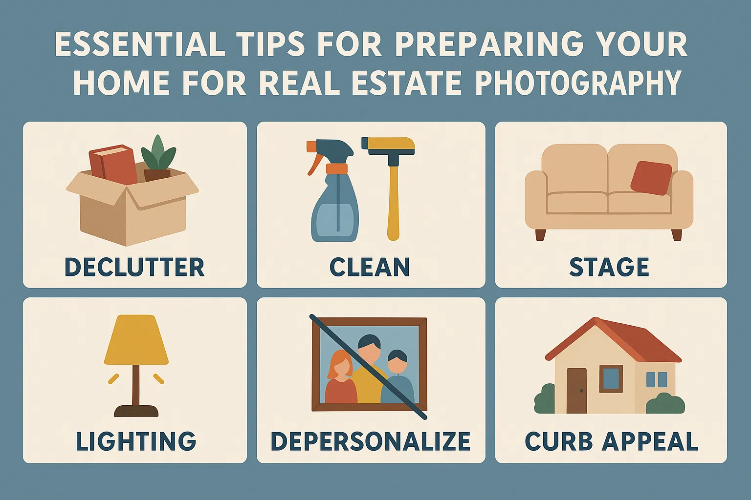 Real Estate Photo Tips infographic