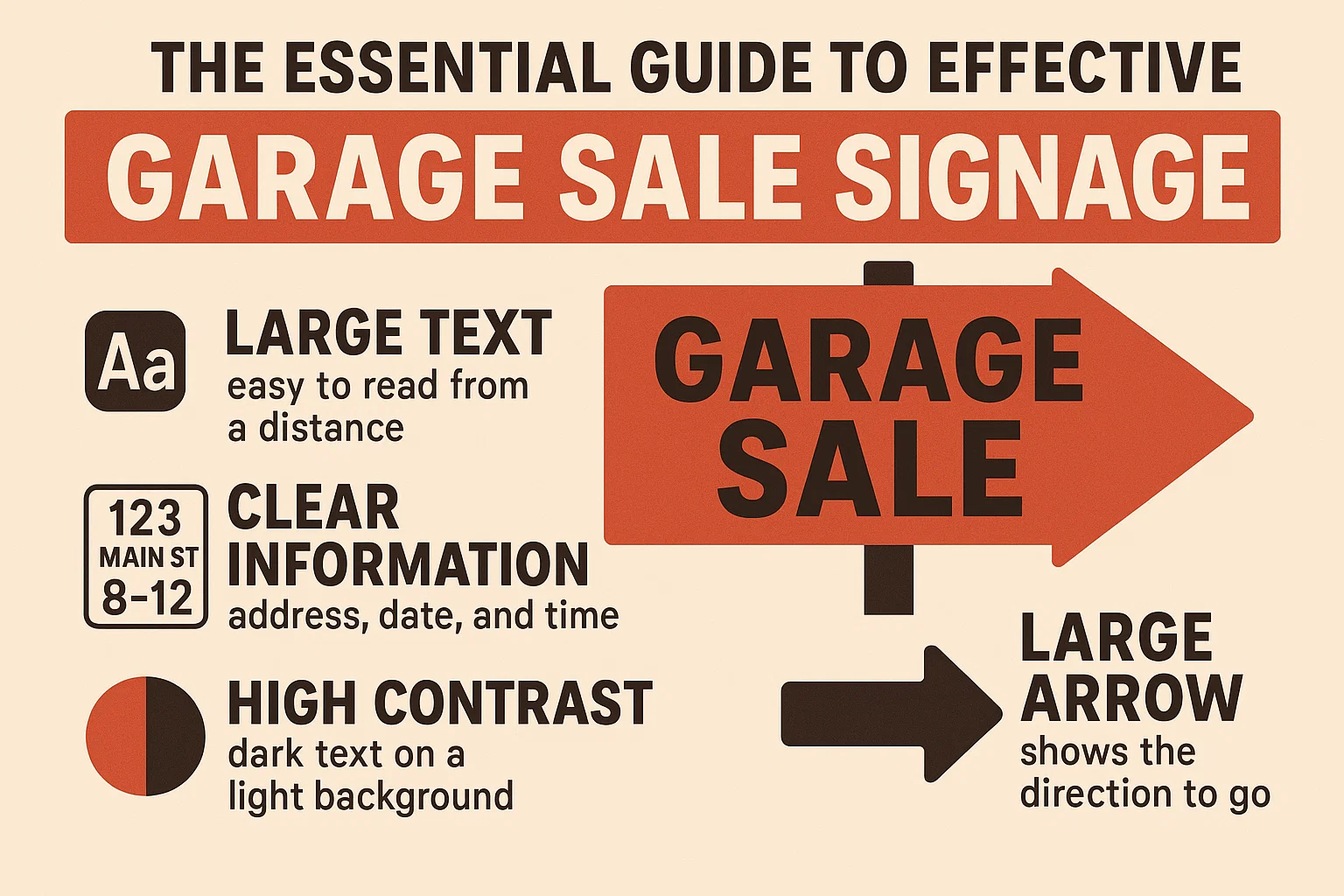Garage Sale Signage Guide infographic